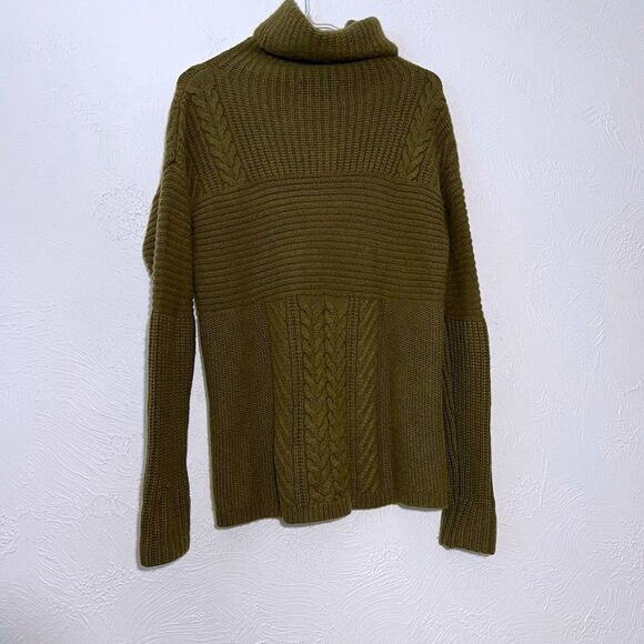 Banana Republic Todd & Duncan Scottish Cashmere Cable Knit Sweater Size XS Green - Picture 3 of 9